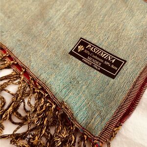 pashmina Turquoise Cashmere-Silk Wrap